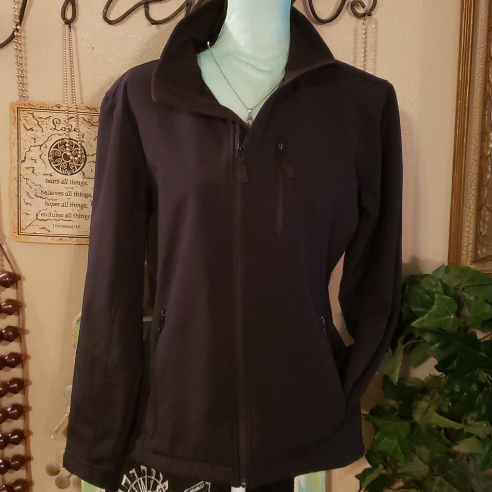 Pulse Black Zip Up Jacket Size Large